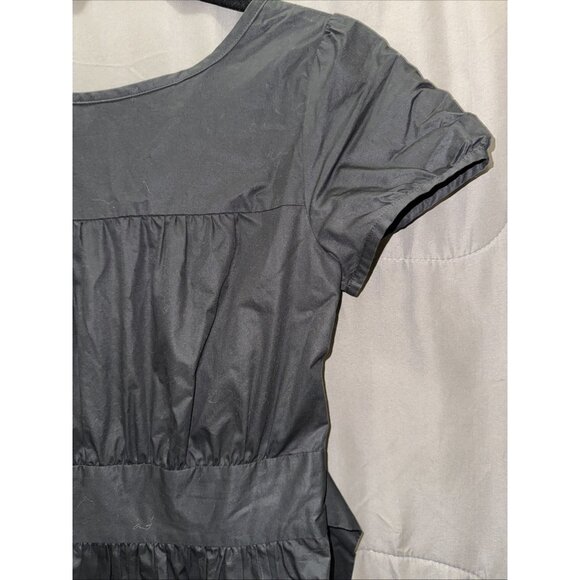 Theory Midi Dress Women’s Size 4 Tie Back Backless Black 100% Cotton - Picture 13 of 15